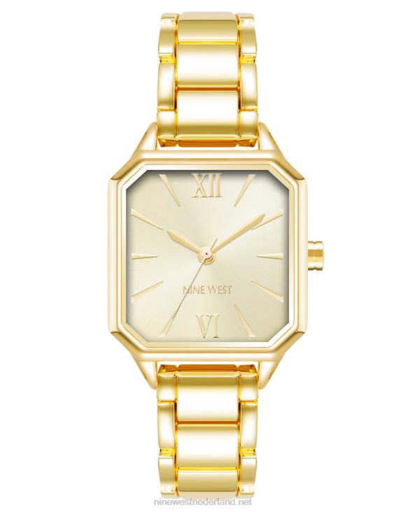 armbandhorloge met vierkante kast Nine West 62LB2859 gouden toon