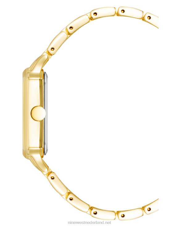 armbandhorloge met vierkante kast Nine West 62LB2859 gouden toon