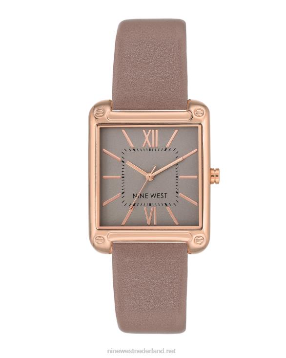horloge met rechthoekige kast Nine West 62LB2892 taupe