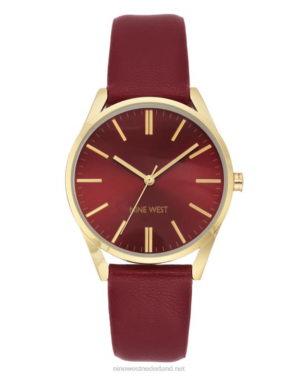 klassiek bandhorloge Nine West 62LB2861 bordeaux