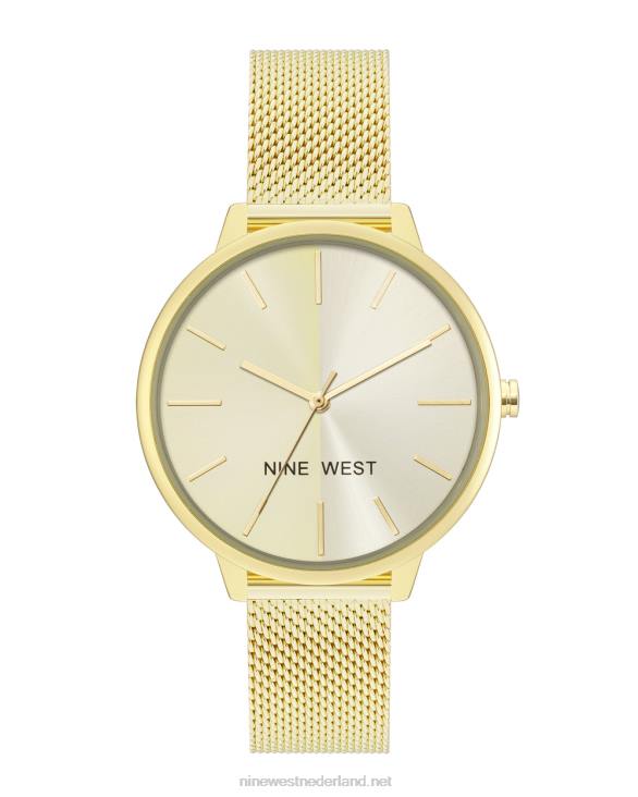 mesh armband horloge Nine West 62LB2900 gouden toon