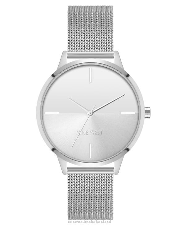 mesh armbandhorloge met gespleten wijzerplaat Nine West 62LB2897