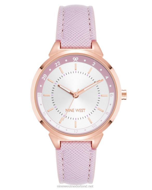 saffiano band horloge Nine West 62LB2871 lavendel