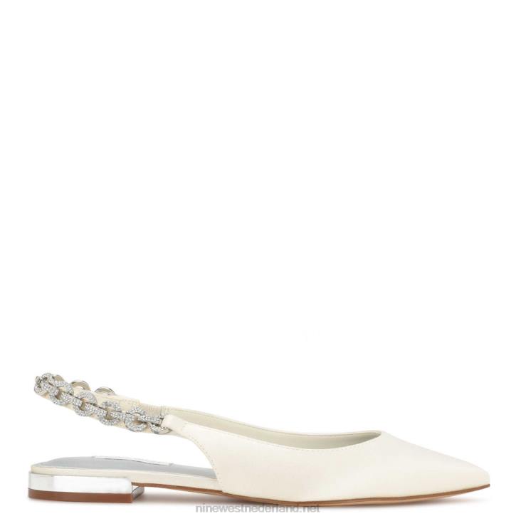 Loriah slingback-schoenen Nine West 62LB2306 ivoor satijn kristal