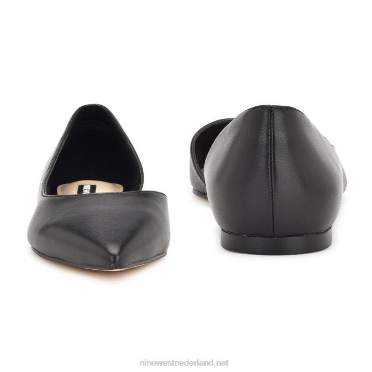 blaha d\'orsay flats Nine West 62LB2267 zwart leer