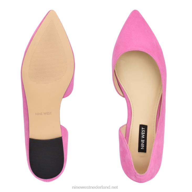 blaha d\'orsay flats Nine West 62LB887 neonroze suède