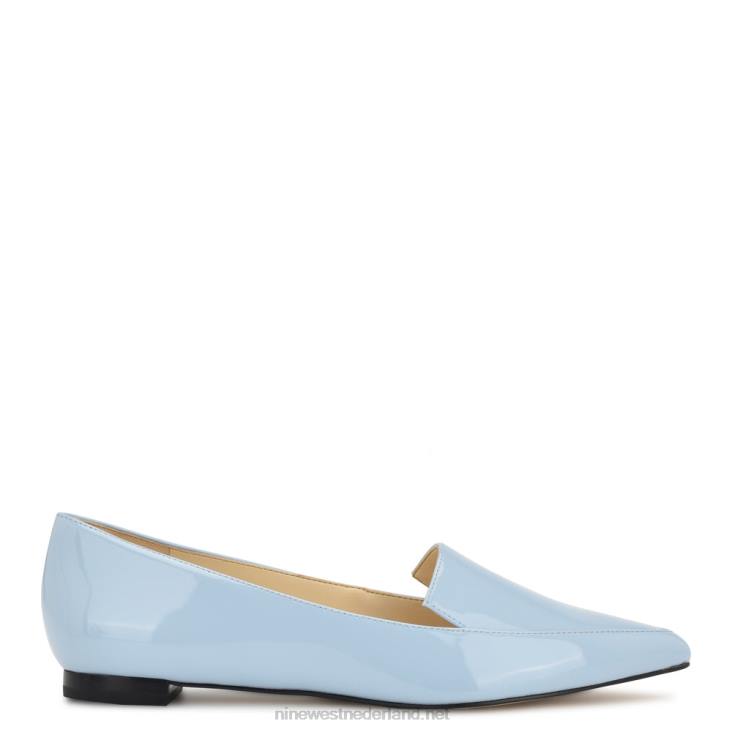 abay roken flats Nine West 62LB2097 babyblauw patent
