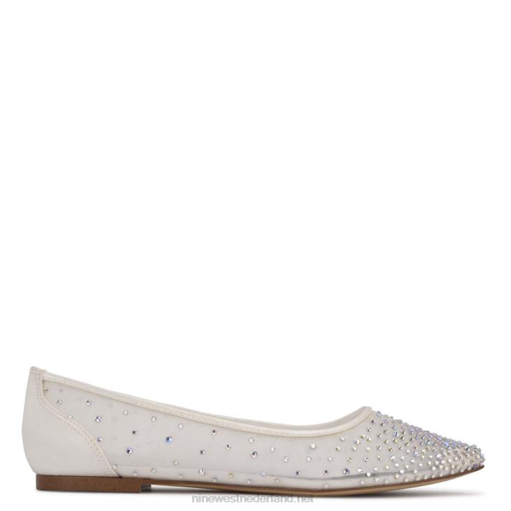 boost puntige teen flats Nine West 62LB2064 wit gaas
