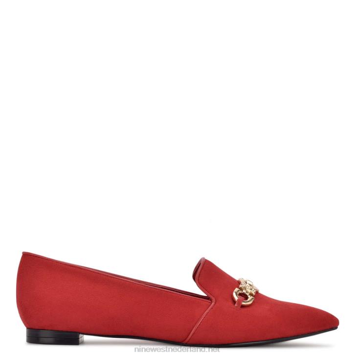 gebied puntige teen flats Nine West 62LB2315 rood suède