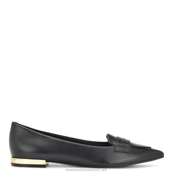 lallin loafers met spitse neus Nine West 62LB2295 zwart leer