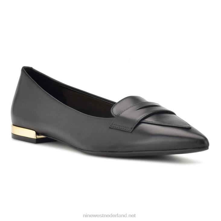 lallin loafers met spitse neus Nine West 62LB2295 zwart leer