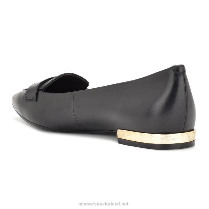 lallin loafers met spitse neus Nine West 62LB2295 zwart leer
