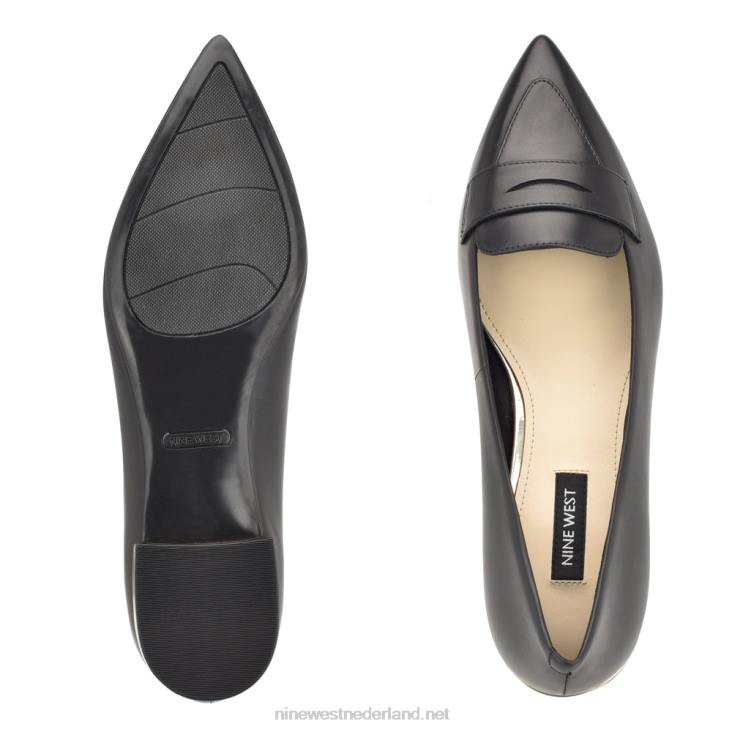 lallin loafers met spitse neus Nine West 62LB2295 zwart leer