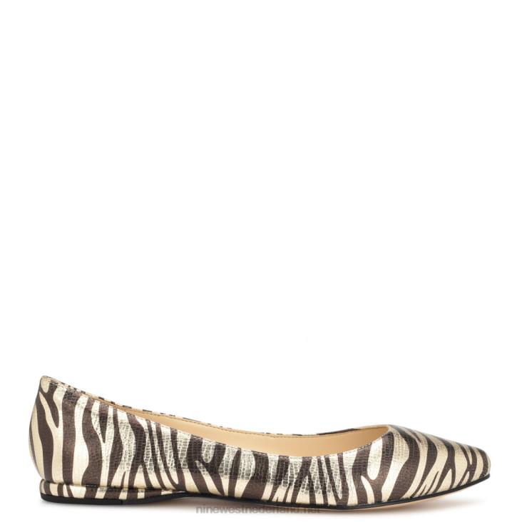 speakup amandelteen flats Nine West 62LB2273 platina zebraprint