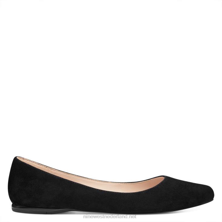 speakup amandelteen flats Nine West 62LB2380 zwart suède