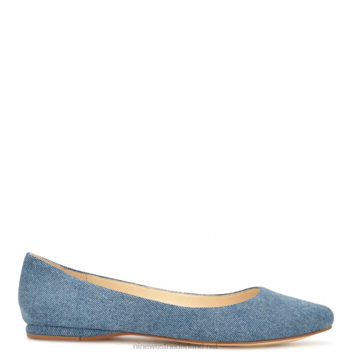 speakup amandelteen flats Nine West 62LB871 blauw spijkerstof