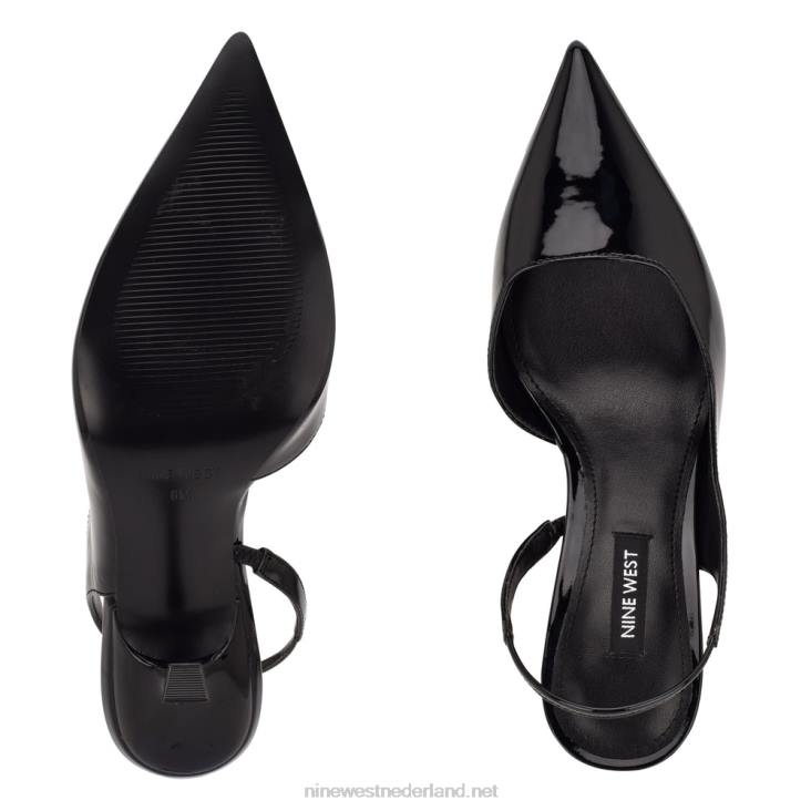 Mollie slingbacks met spitse neus en hakken Nine West 62LB1122 zwart