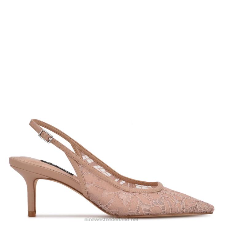 arena slingback hakken Nine West 62LB1092 naakt kant