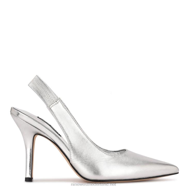 ciser slingback pompen Nine West 62LB2228 zilver