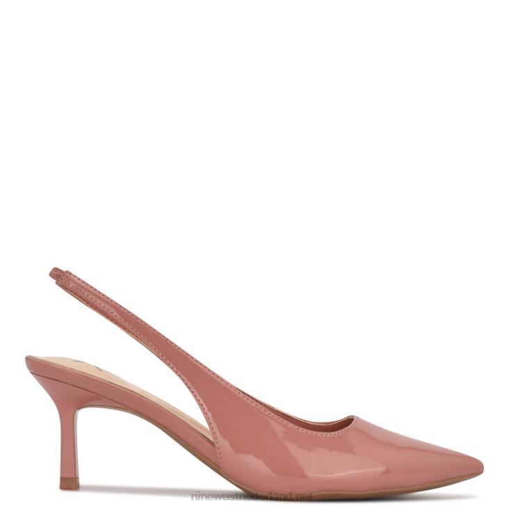 kately 9x9 slingback pumps Nine West 62LB1107 roze metaal