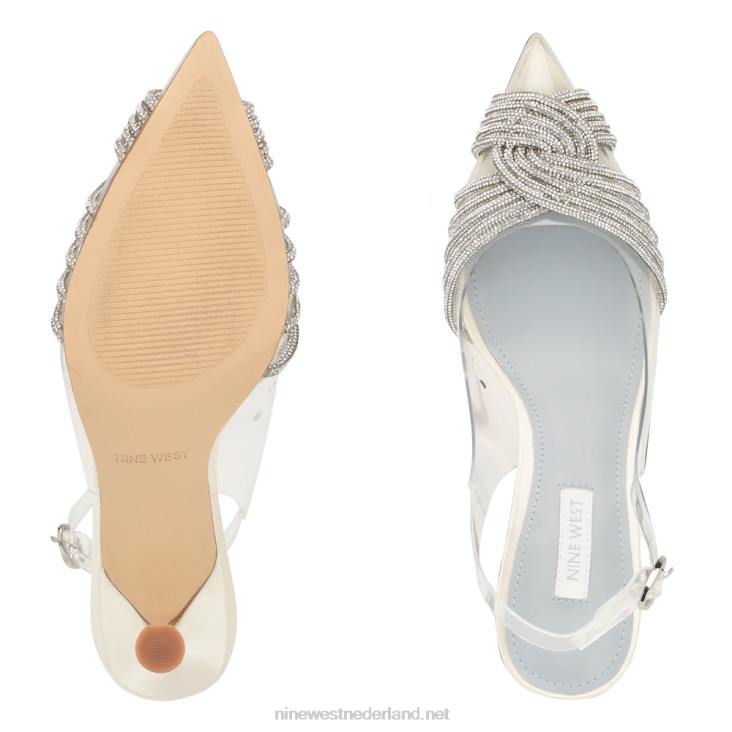 nalan slingback pumps Nine West 62LB1790 ivoor/helder kristal