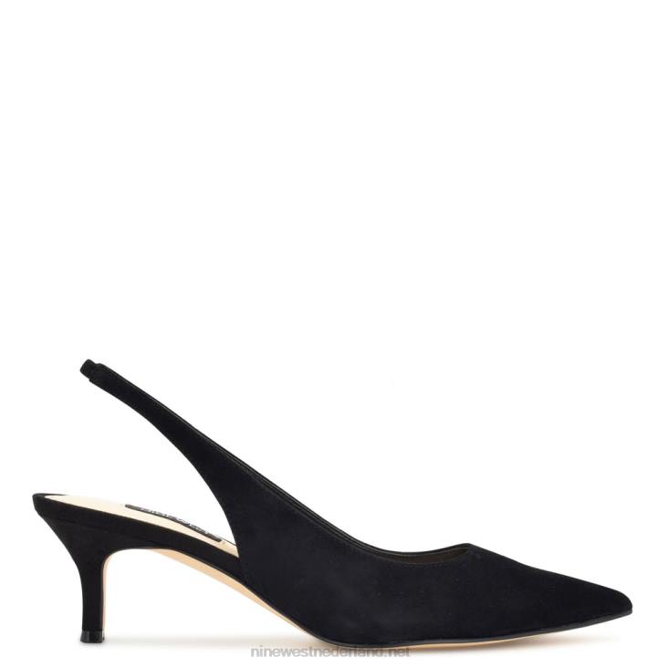 nataly slingback pumps Nine West 62LB1153 zwart suède