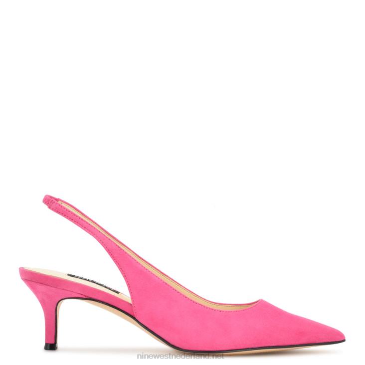 nataly slingback pumps Nine West 62LB1154 neonroze suède