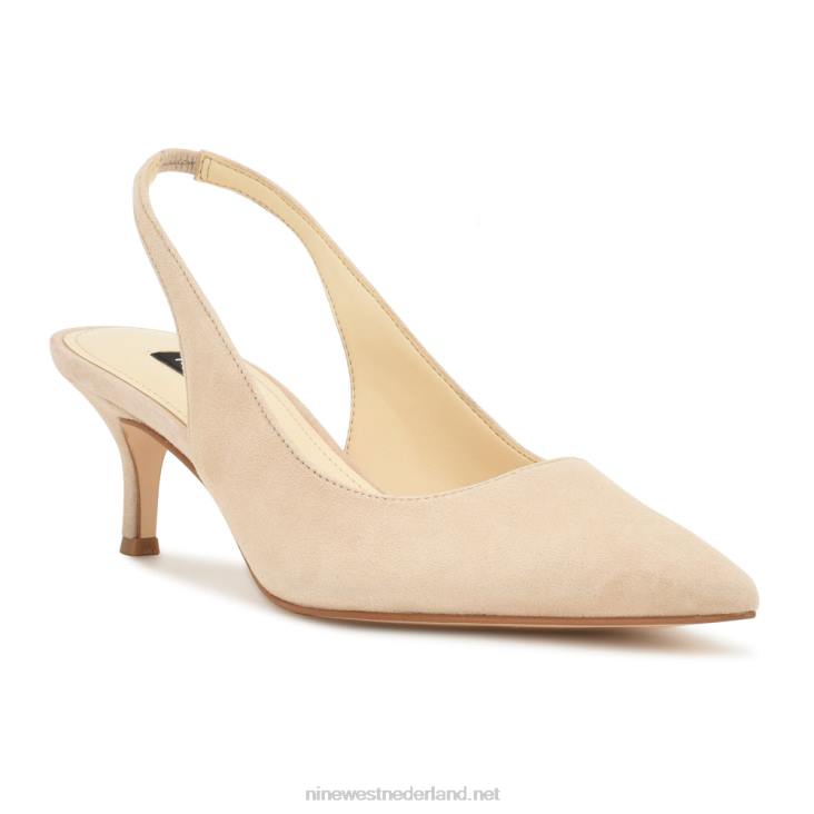 nataly slingback pumps Nine West 62LB1155 nauwelijks nude suède