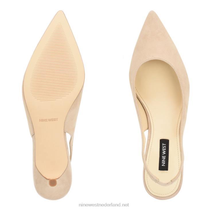 nataly slingback pumps Nine West 62LB1155 nauwelijks nude suède