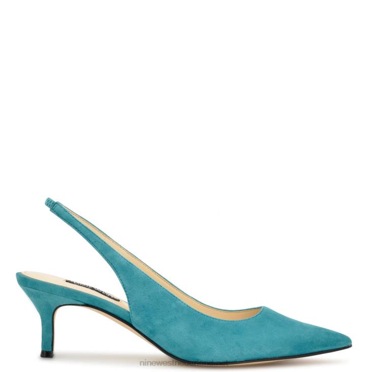 nataly slingback pumps Nine West 62LB886 turkoois suède
