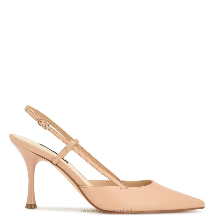 slingback-pompen voor penissen Nine West 62LB1393 warm blos leer