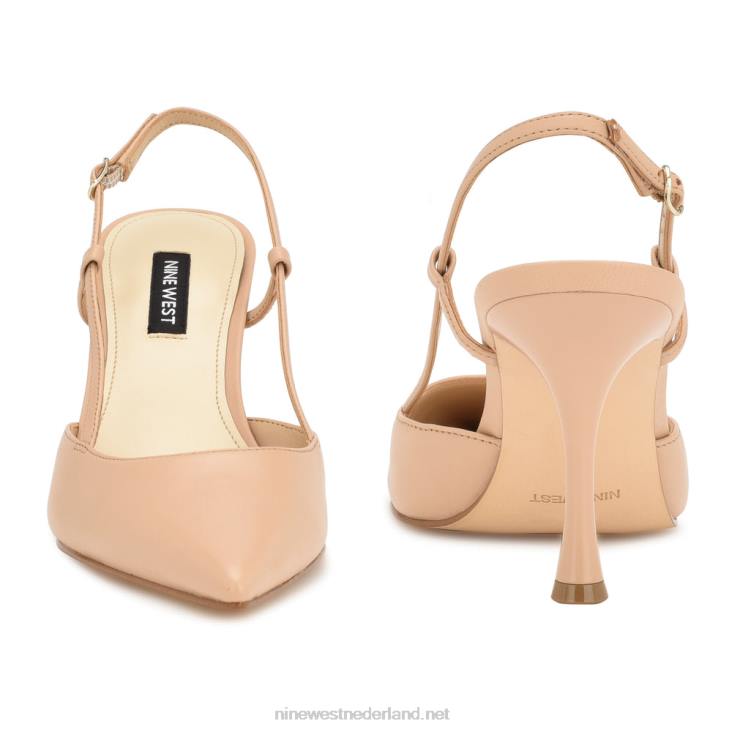 slingback-pompen voor penissen Nine West 62LB2103 warm blos leer