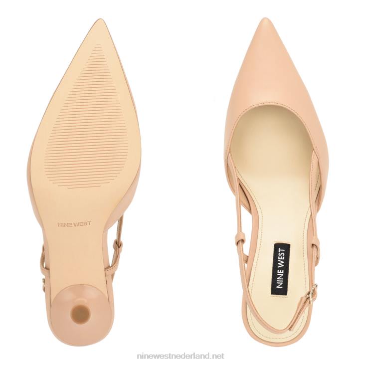 slingback-pompen voor penissen Nine West 62LB2103 warm blos leer