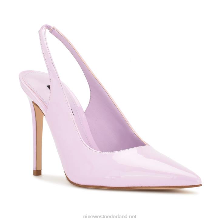 slingback pumps met puntige neus en veren Nine West 62LB1567 paars octrooi