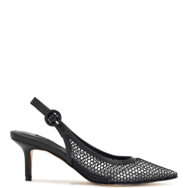 veel mesh slingback pumps Nine West 62LB1408 zwart/helder