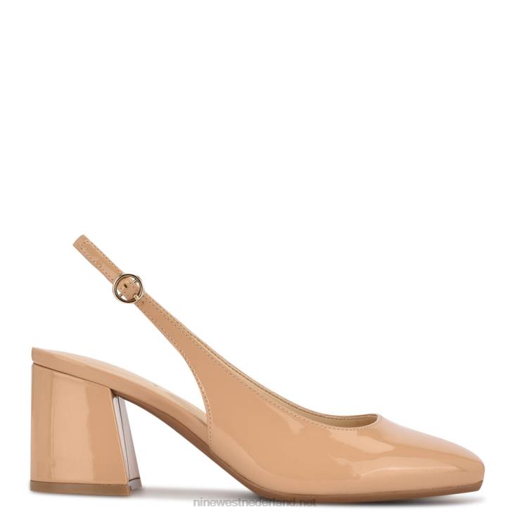 vila 9x9 slingback pumps Nine West 62LB1104 nauwelijks naakt patent