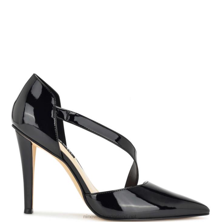 Flyer pumps met spitse neus Nine West 62LB1201 zwart patent