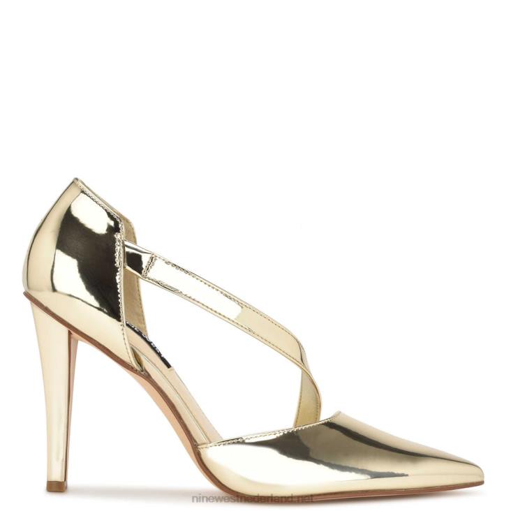 Flyer pumps met spitse neus Nine West 62LB1202 platina spiegel metallic