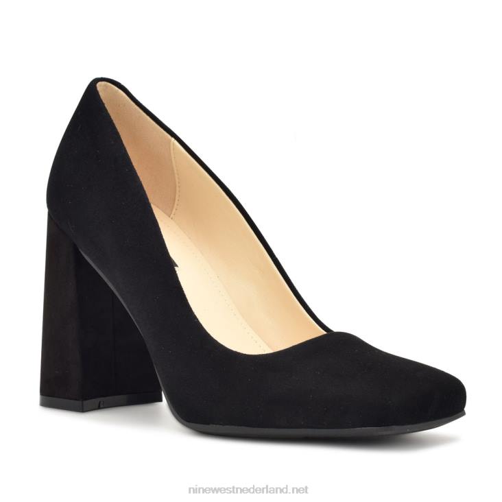 Yolend pumps met blokhak Nine West 62LB1198 zwart suède
