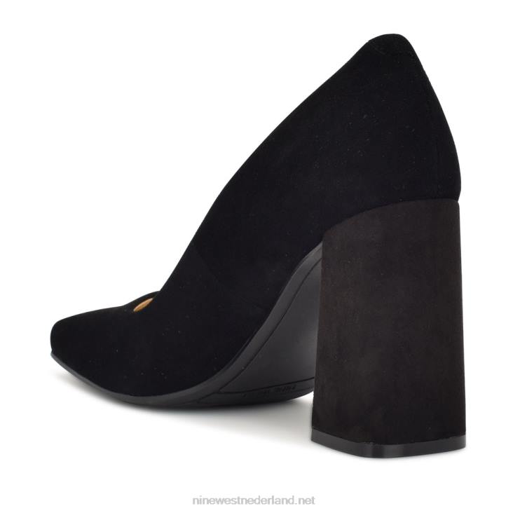 Yolend pumps met blokhak Nine West 62LB1198 zwart suède