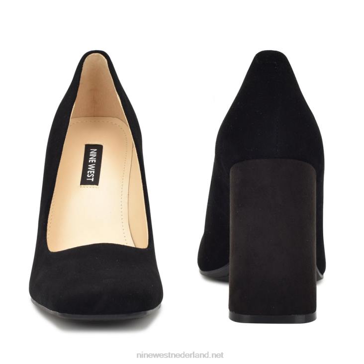 Yolend pumps met blokhak Nine West 62LB1198 zwart suède