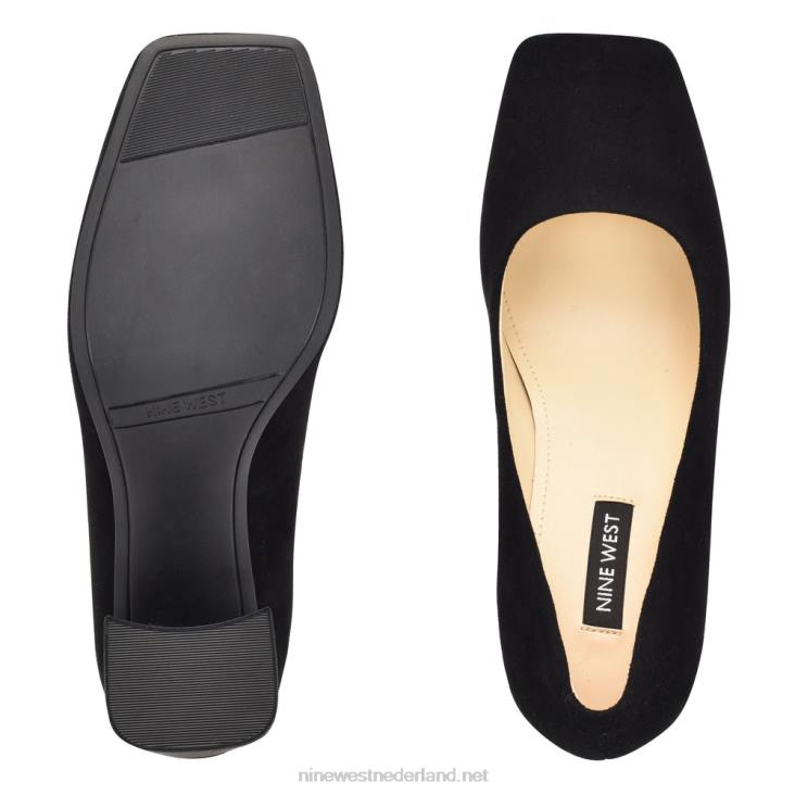 Yolend pumps met blokhak Nine West 62LB1198 zwart suède