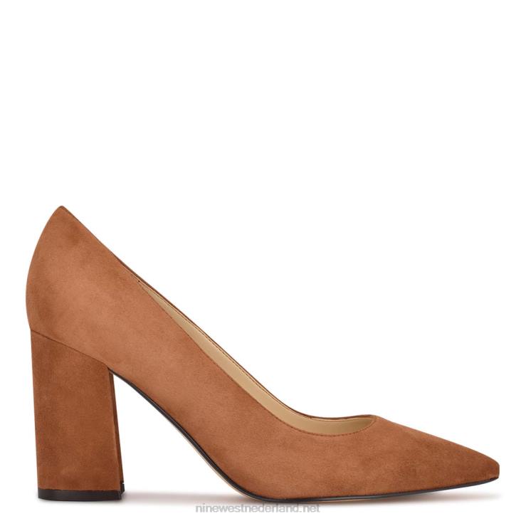 cara jurk pumps Nine West 62LB1226 cognac suède