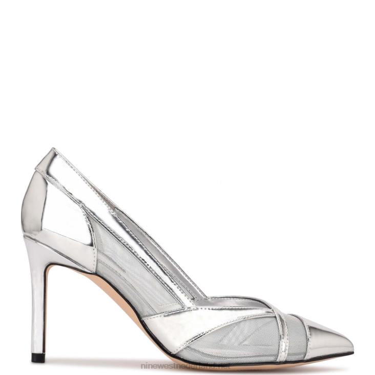 evani jurk pumps Nine West 62LB1222 zilver spiegel metallic