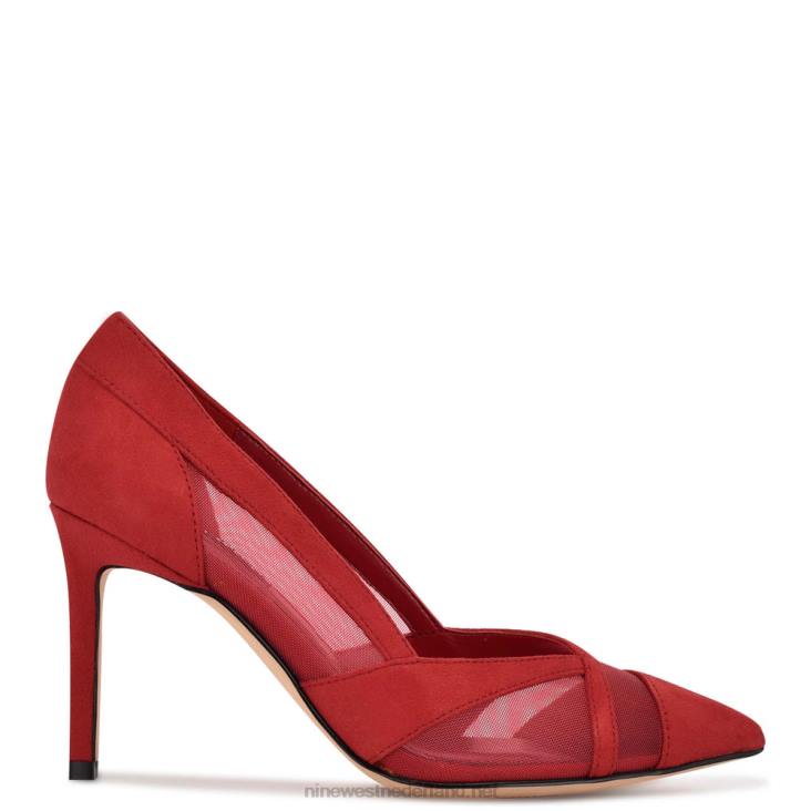 evani jurk pumps Nine West 62LB1223 rood suède/mesh