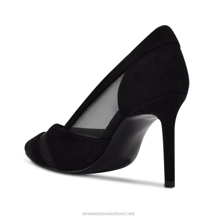 evani jurk pumps Nine West 62LB1224 zwart suède/mesh