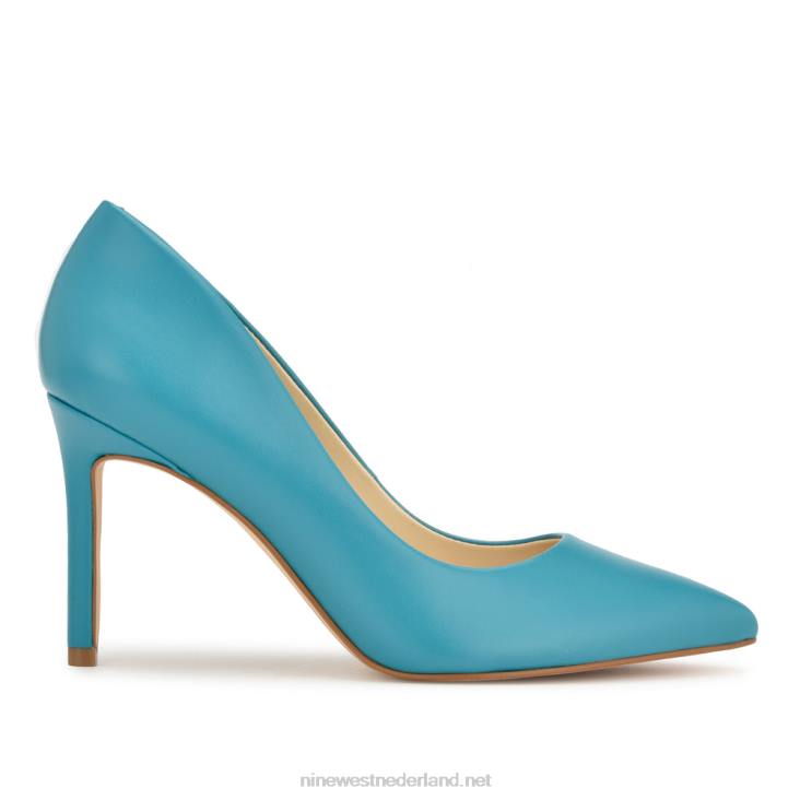 ezra pumps met spitse neus Nine West 62LB1182 donker aquablauw