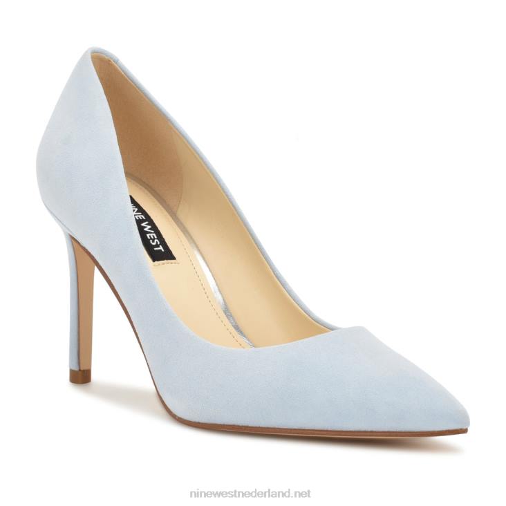 ezra pumps met spitse neus Nine West 62LB1189 lichtblauw suède