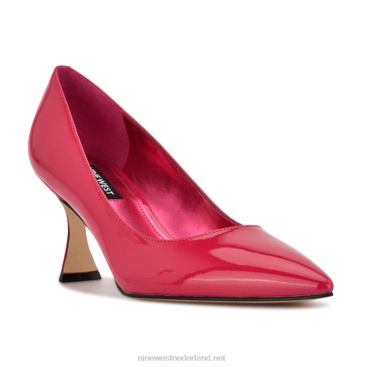 werken in pumps met puntige neus Nine West 62LB1227 magenta patent