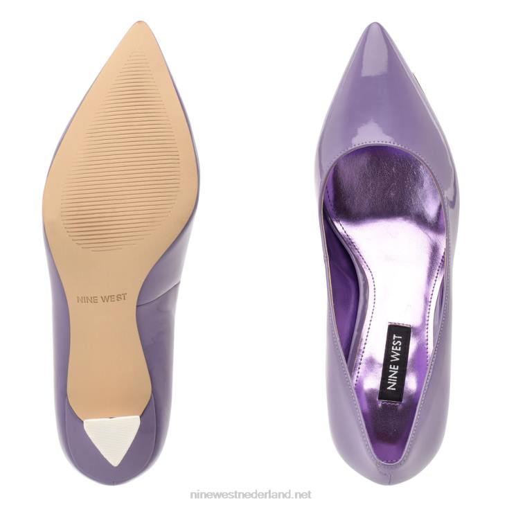 werken in pumps met puntige neus Nine West 62LB1228 paars octrooi